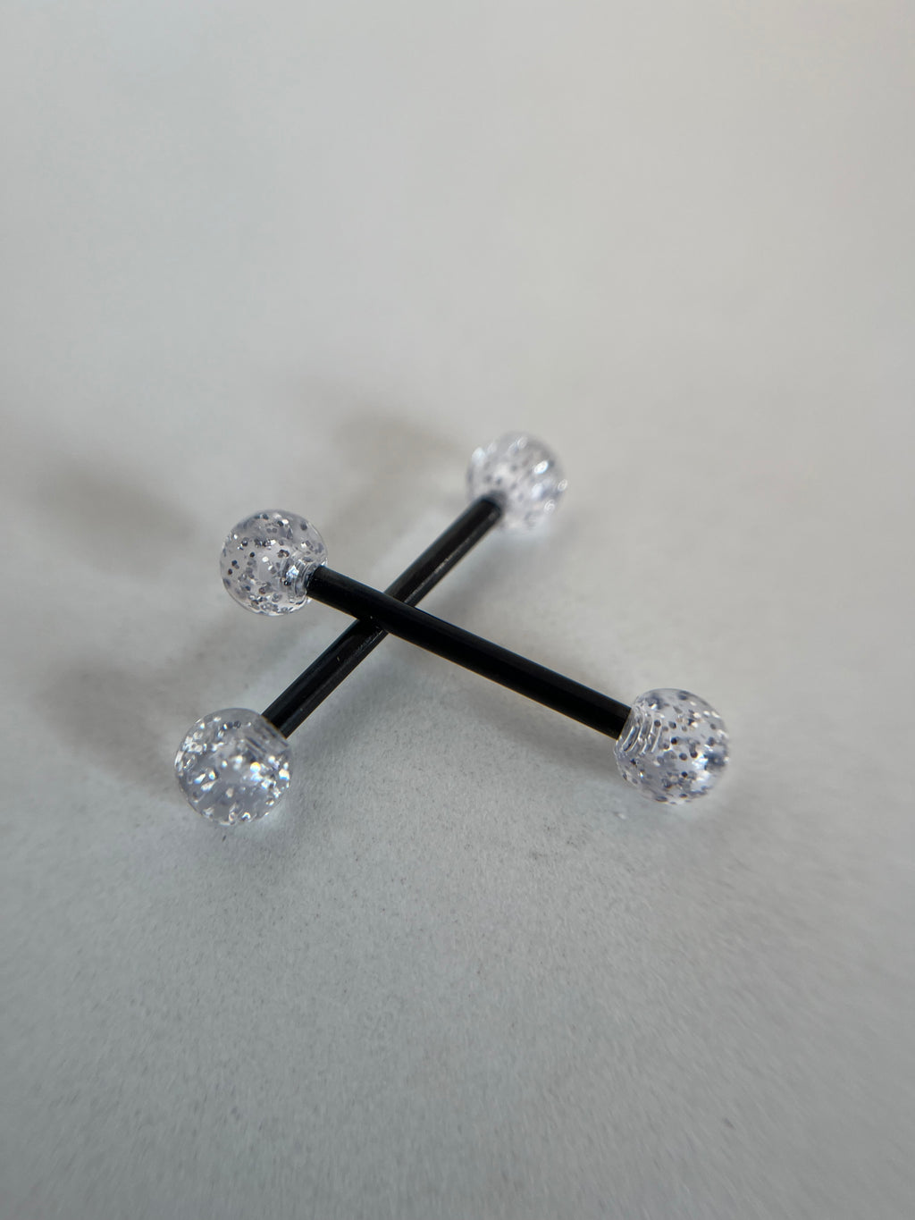Piercings pezones esfera transparente