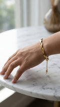 Pulsera de trenza dorada