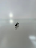 Piercings cristal negro (cierre plano)