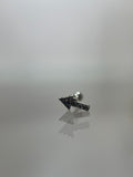 Piercing flecha acero plateado (cierre bolilla)
