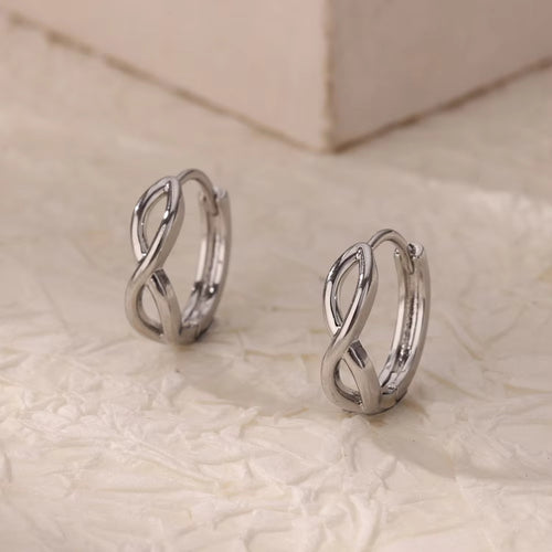 Argollas infinito color plata