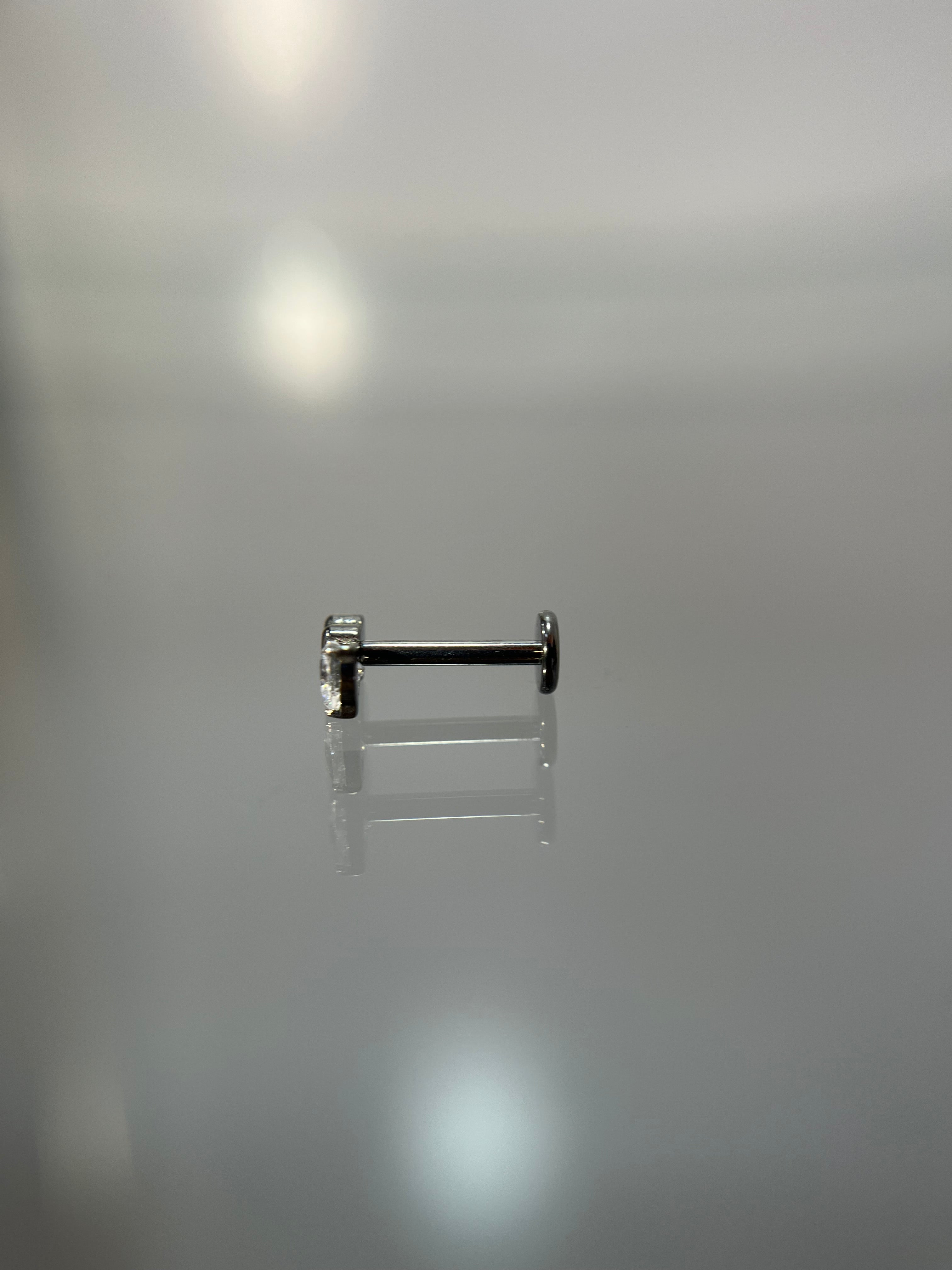 Piercings corazón doble (cierre plano)