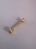 Piercings pezones diamante
