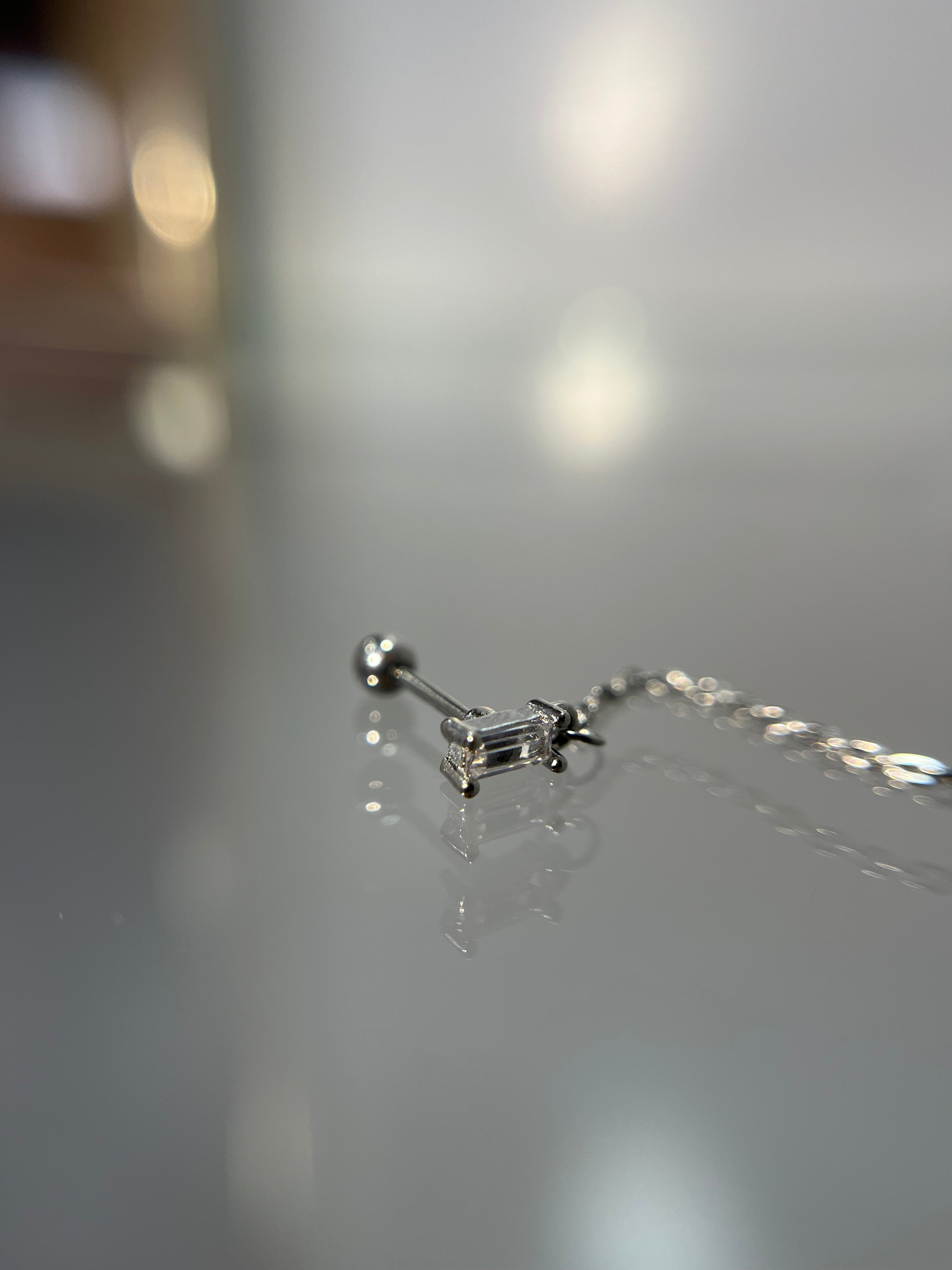 Piercings cadena colgante (cierre esfera)