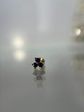 Piercings brillos azul (cierre esfera)