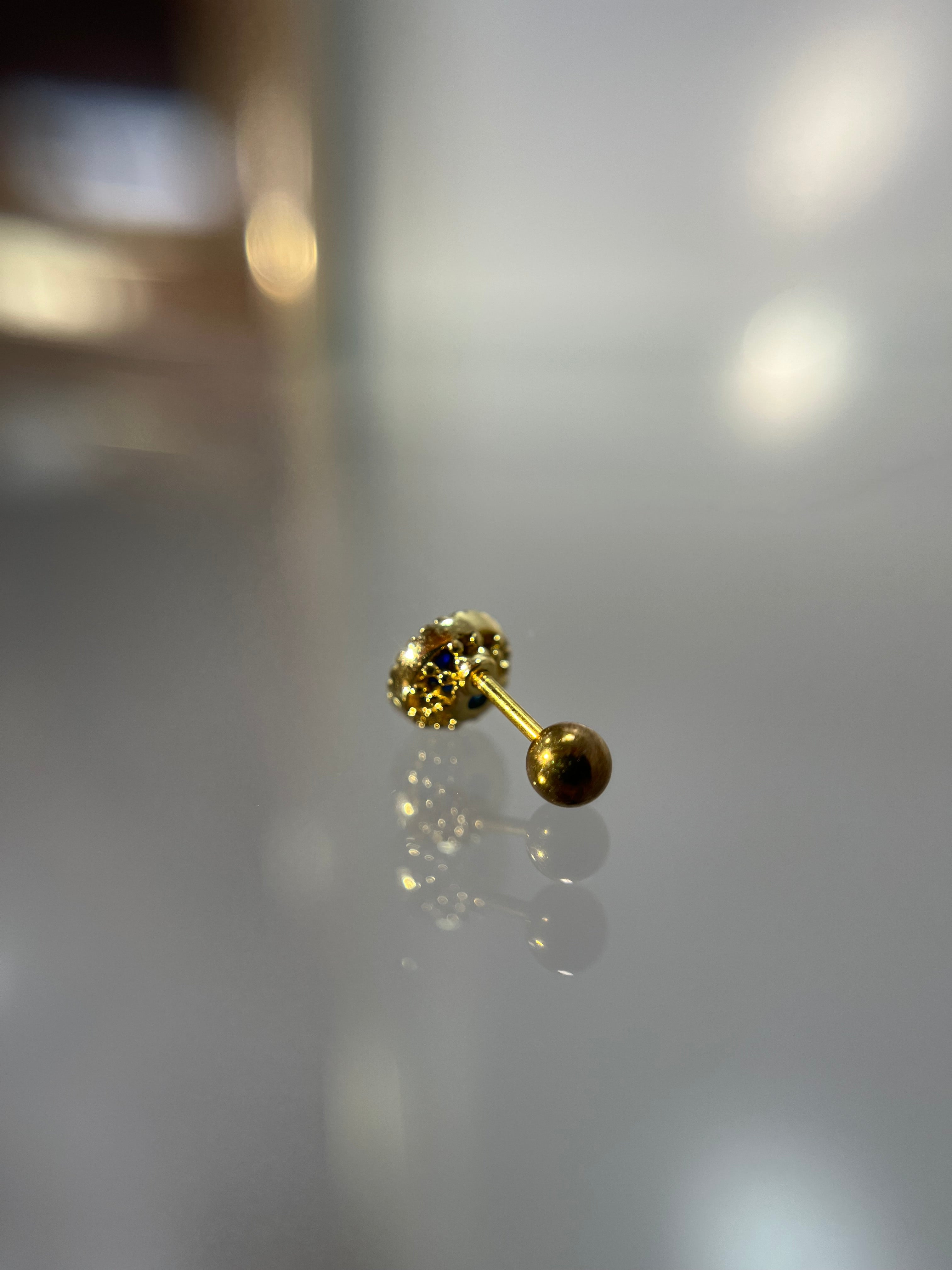 Piercings brillo negro (cierre esfera)