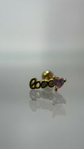 Piercing love titanium dorado (cierre bolilla)
