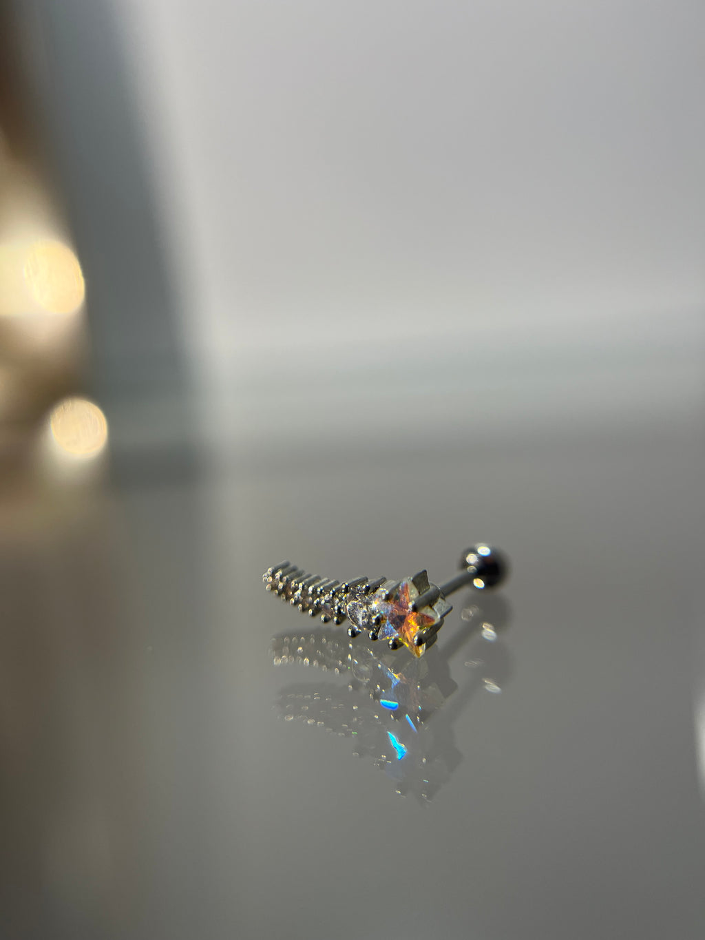 Piercings estrella fugaz (cierre esfera)
