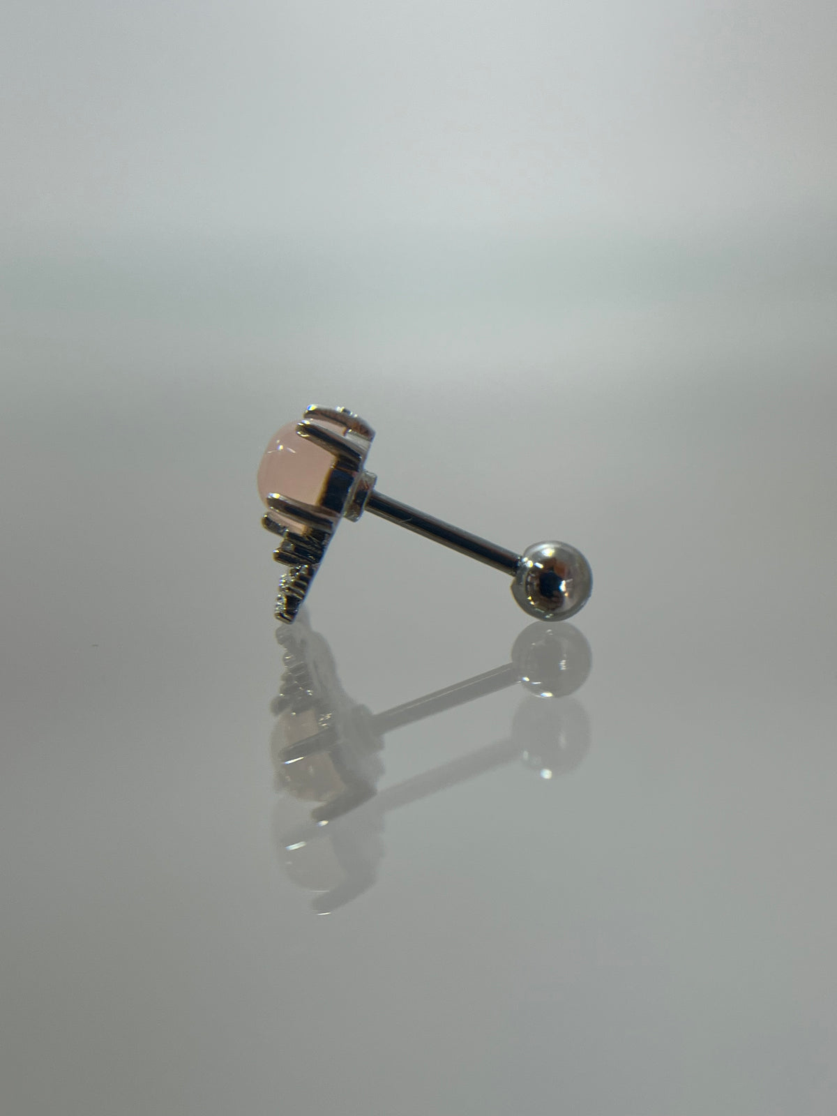 Piercing pulpo acero plateado (cierre bolilla)