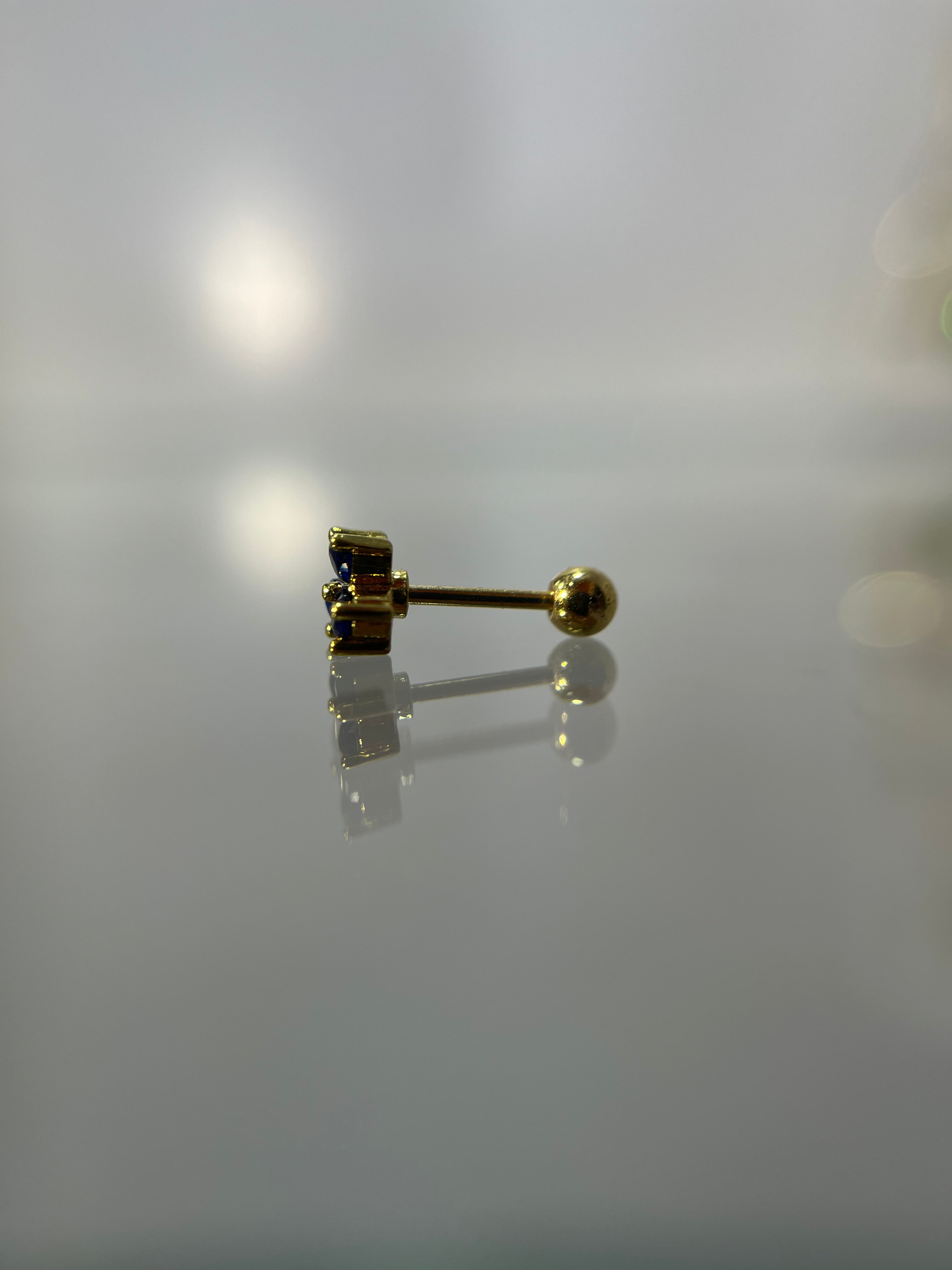 Piercings brillos azul (cierre esfera)