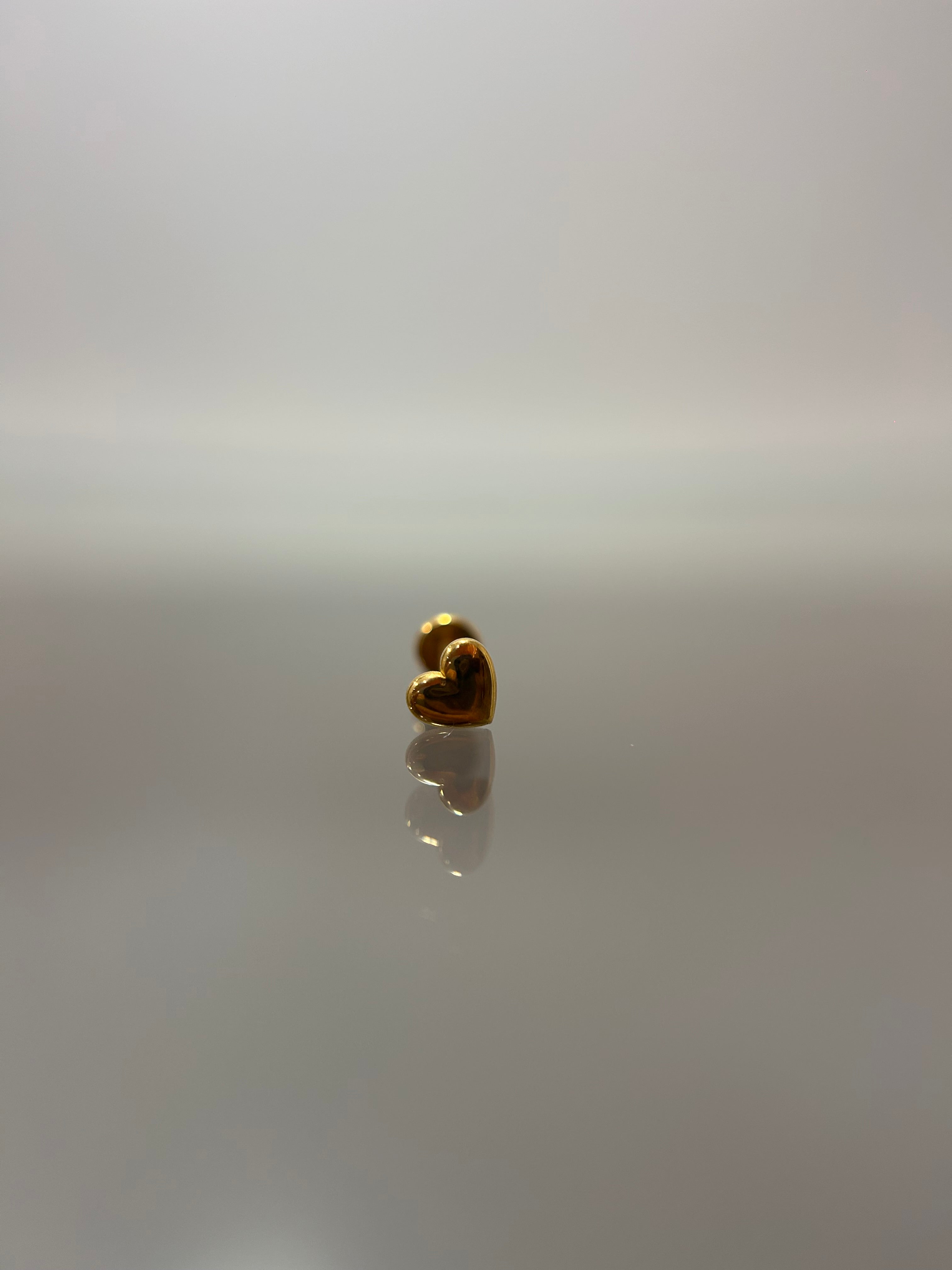 Piercings corazón (cierre plano)