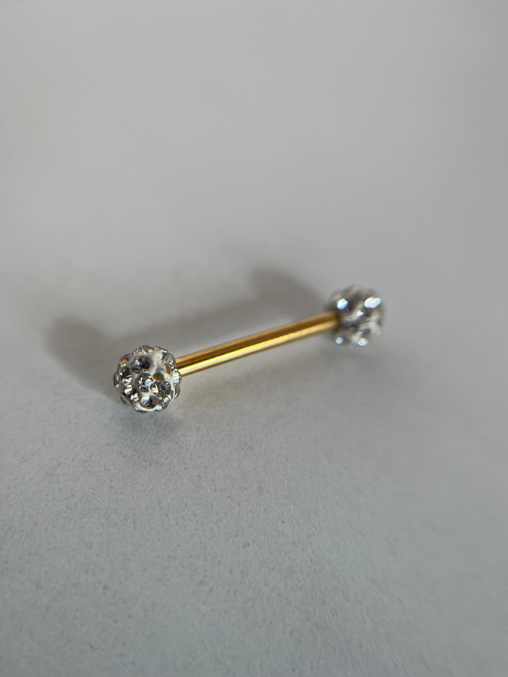 Piercings pezones esfera con diamante incrustado