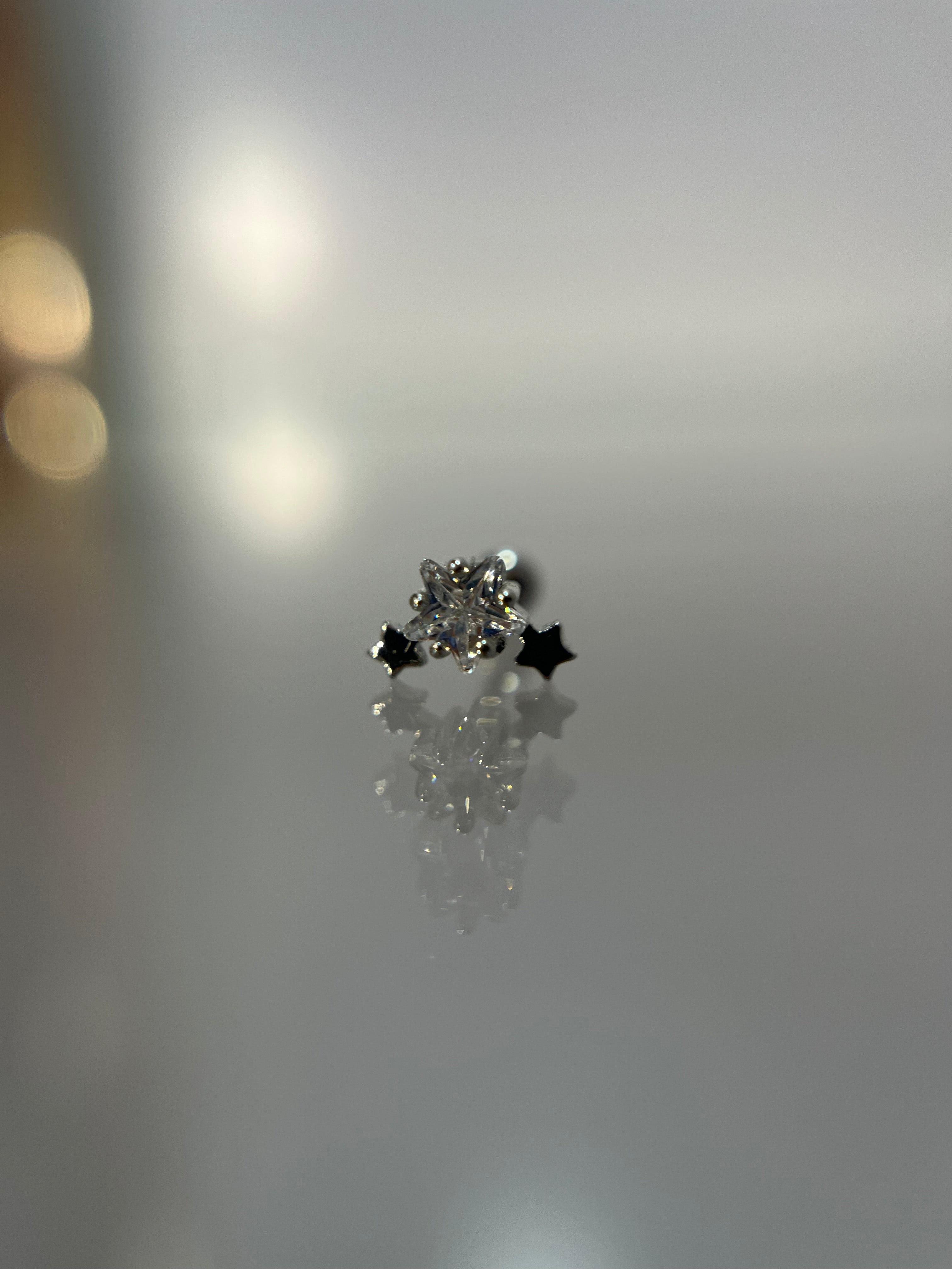 Piercings estrellas (cierre esfera)