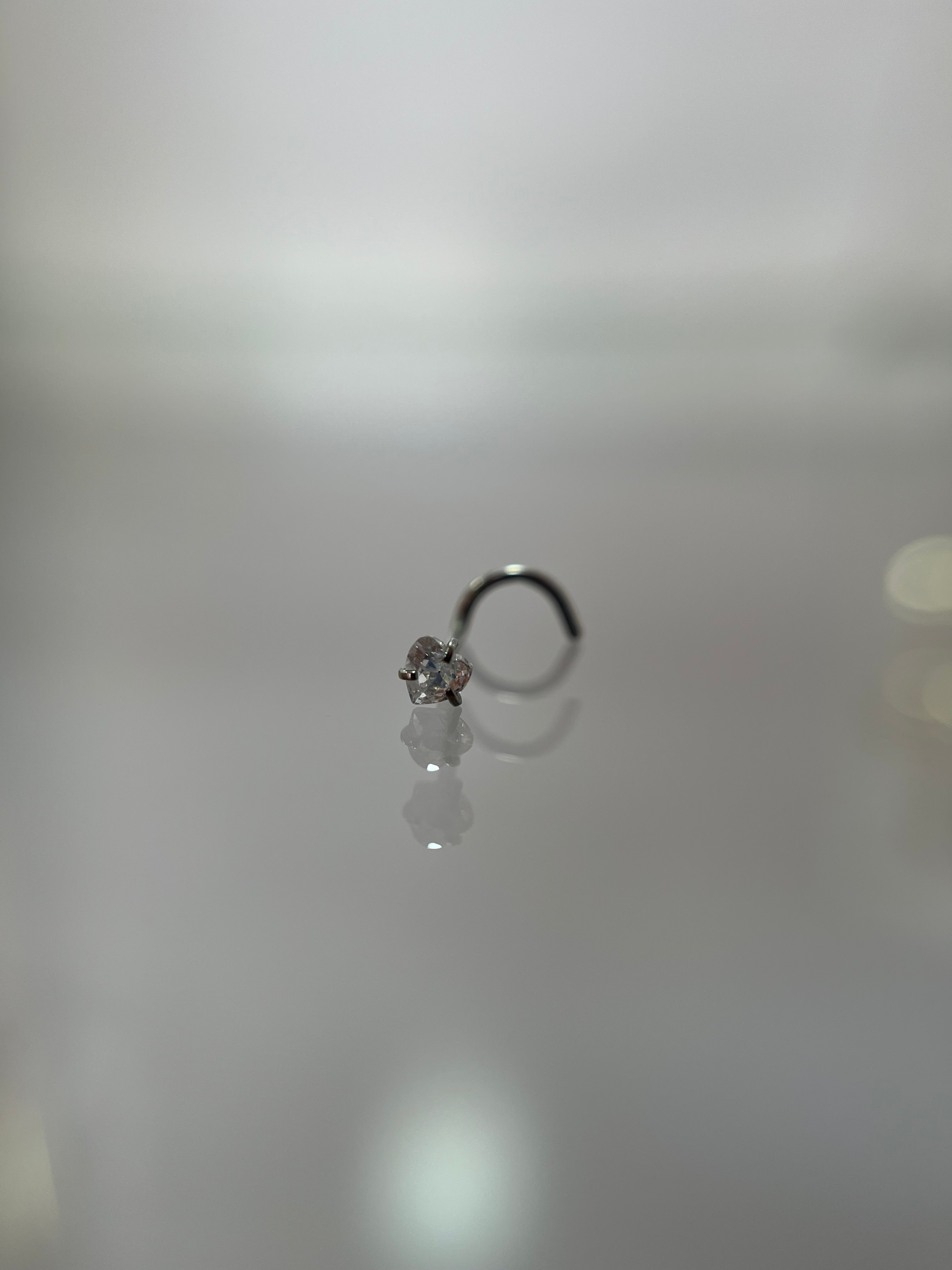 Piercings Nostril diamante corazón