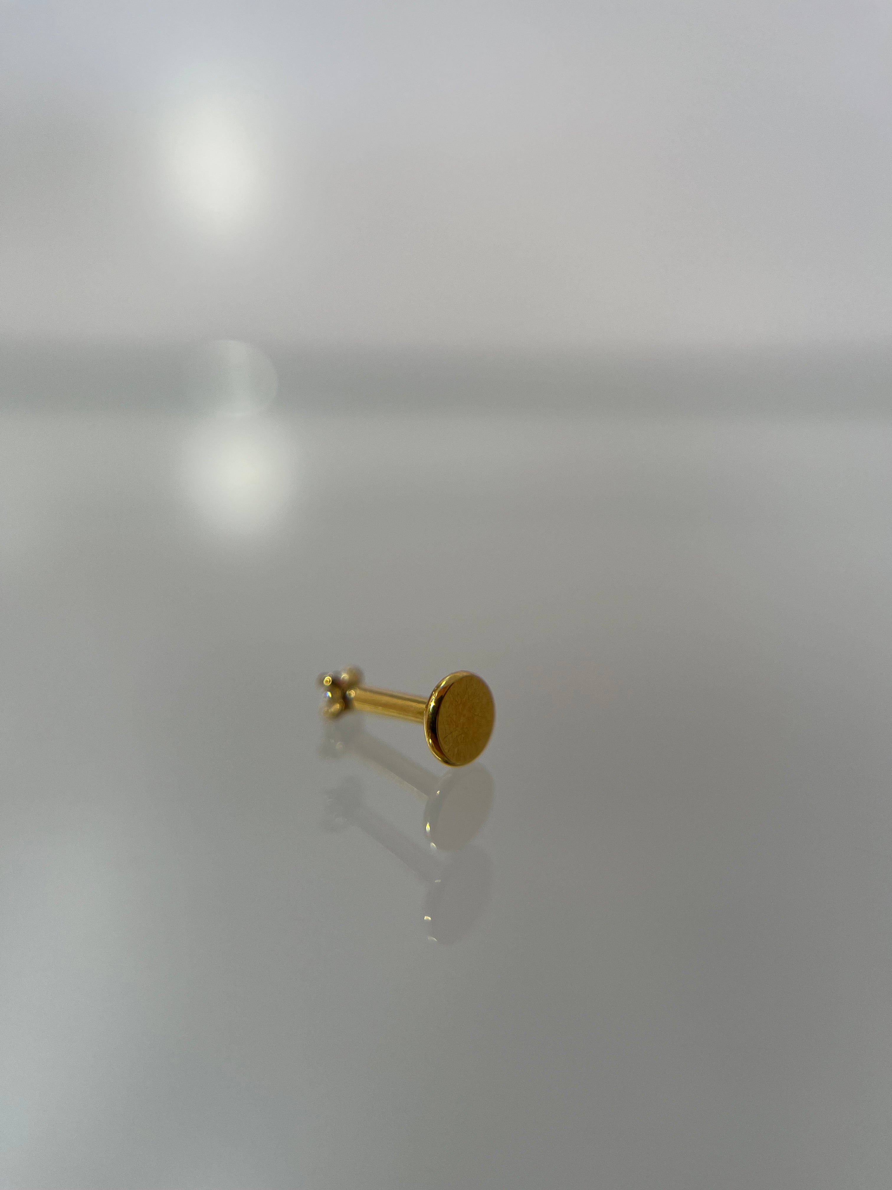 Piercings con cristal  (cierre plano)