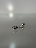 Piercings colgantes lila (cierre plano)
