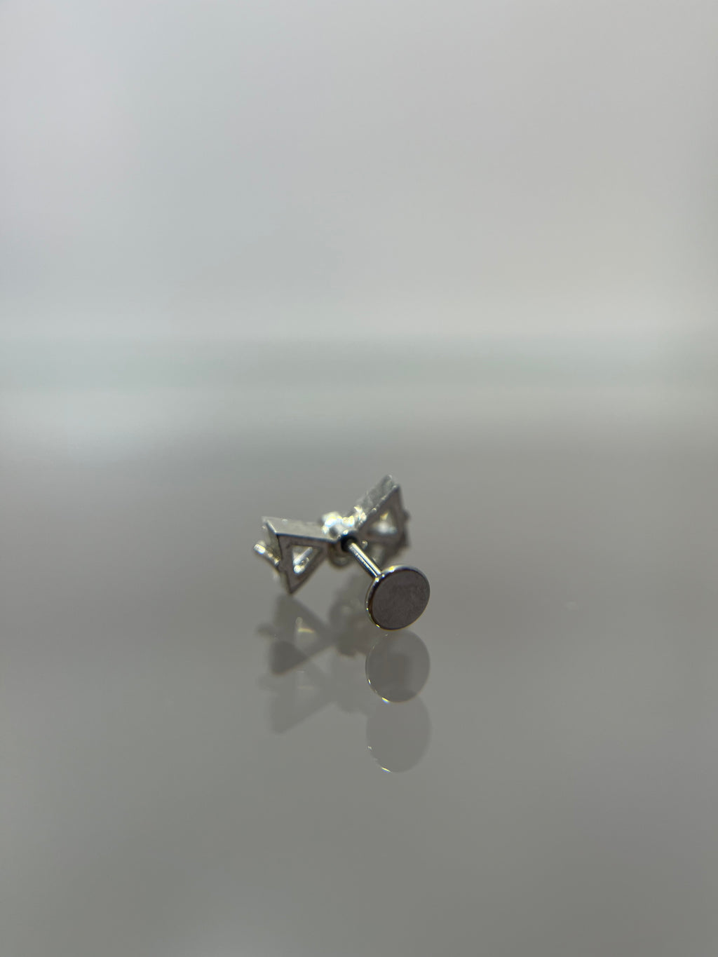 Piercings lazo con diamante colgante (cierre plano)