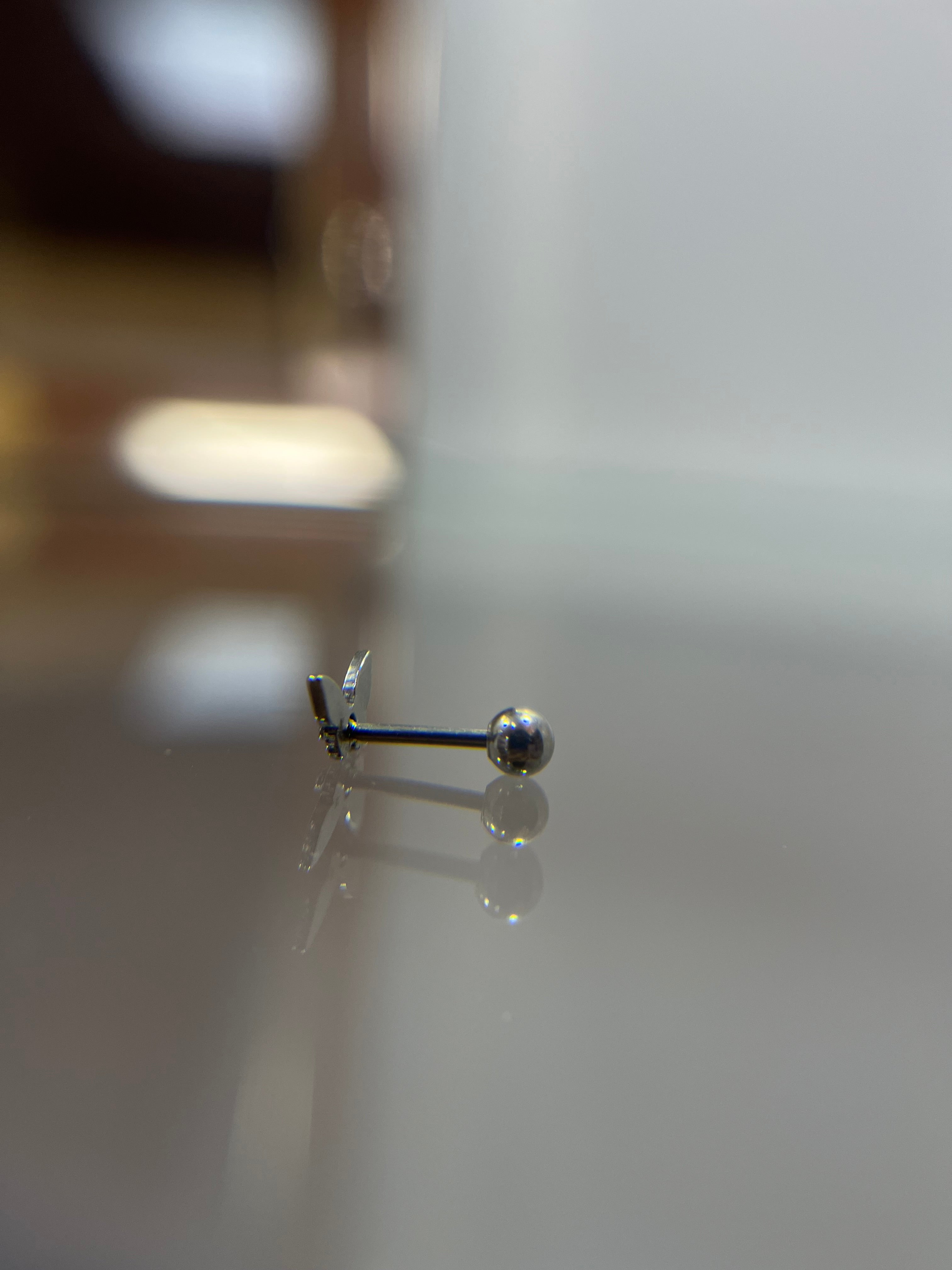 Piercings mariposa mini (cierre esfera)