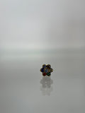 Piercing flor titanium dorado (cierre plano)