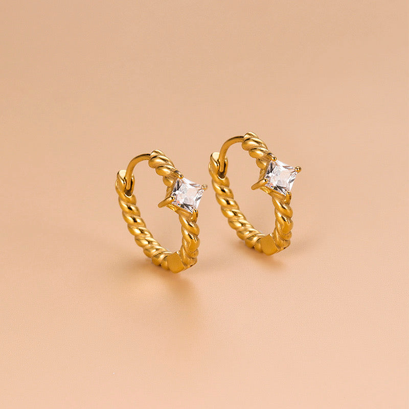 Argollas con cristal