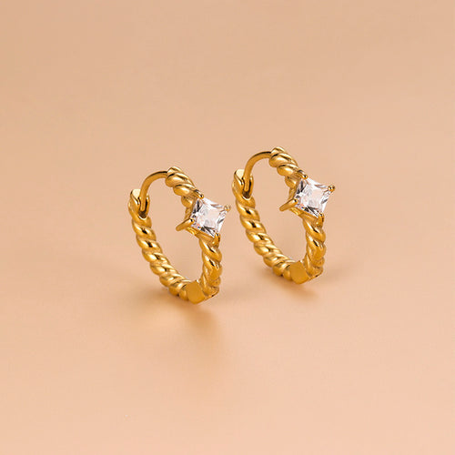 Argollas con cristal