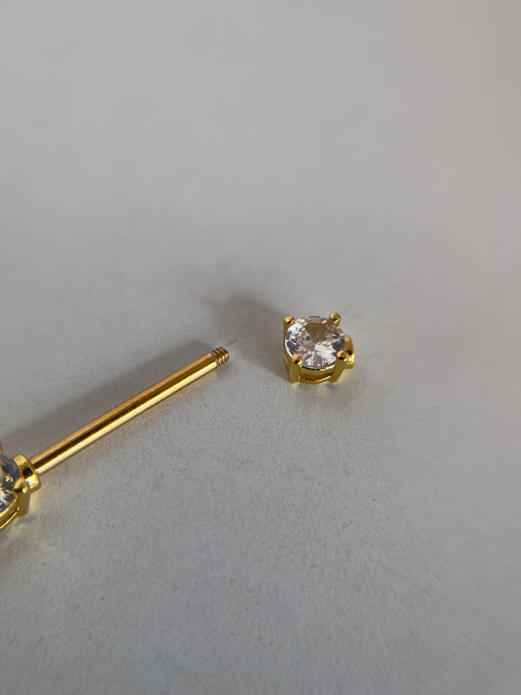 Piercings pezones diamante
