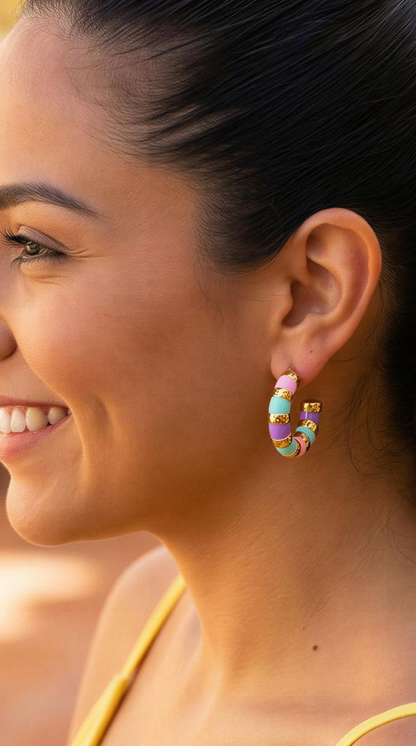Semi argollas de colores