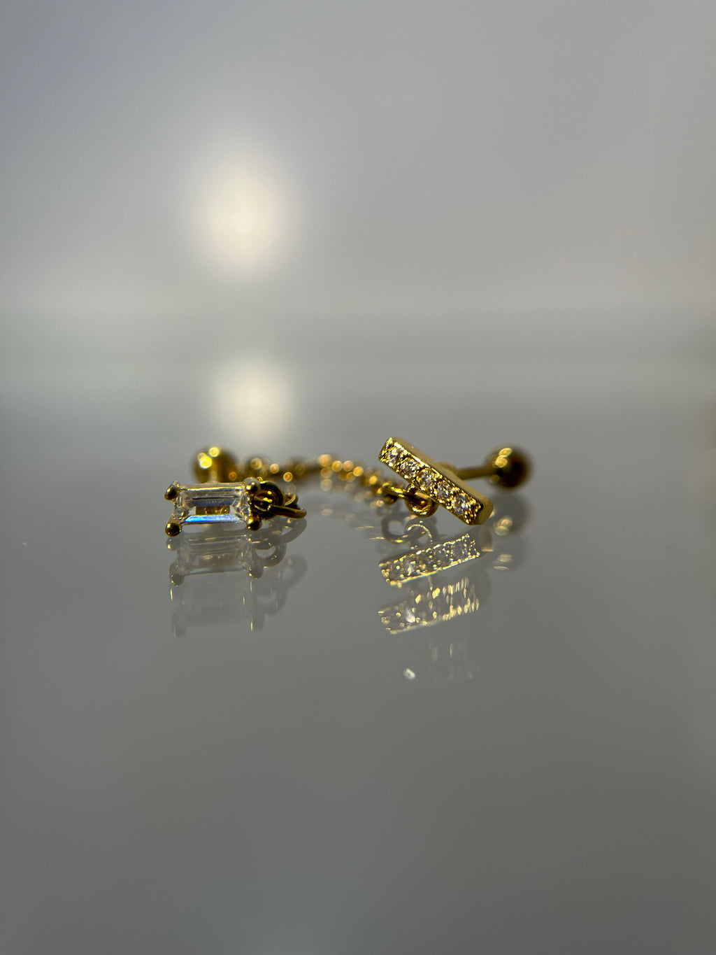 Piercings cadena colgante (cierre plano)