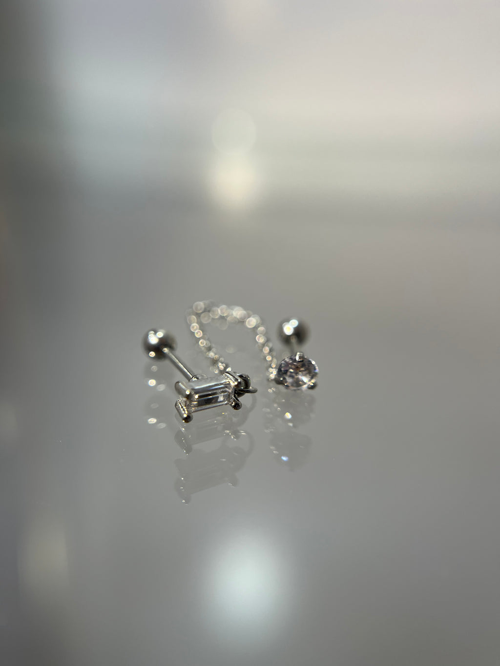 Piercings cadena colgante (cierre esfera)
