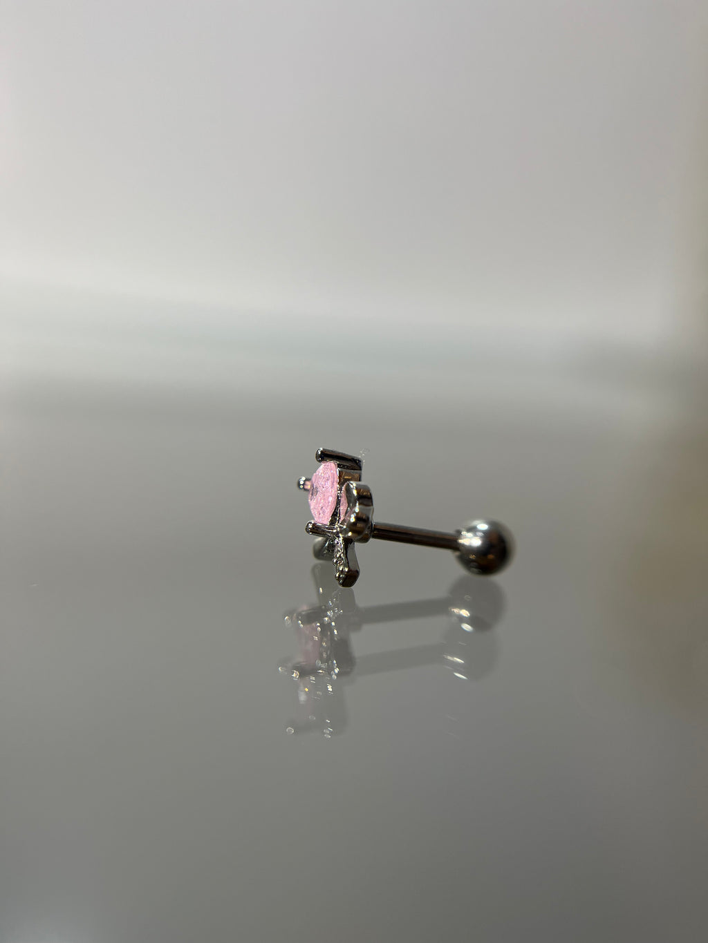 Piercings corazón (cierre esfera)