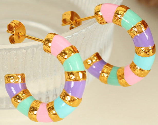 Semi argollas de colores