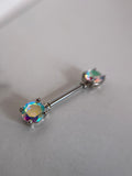 Piercings pezones diamantes