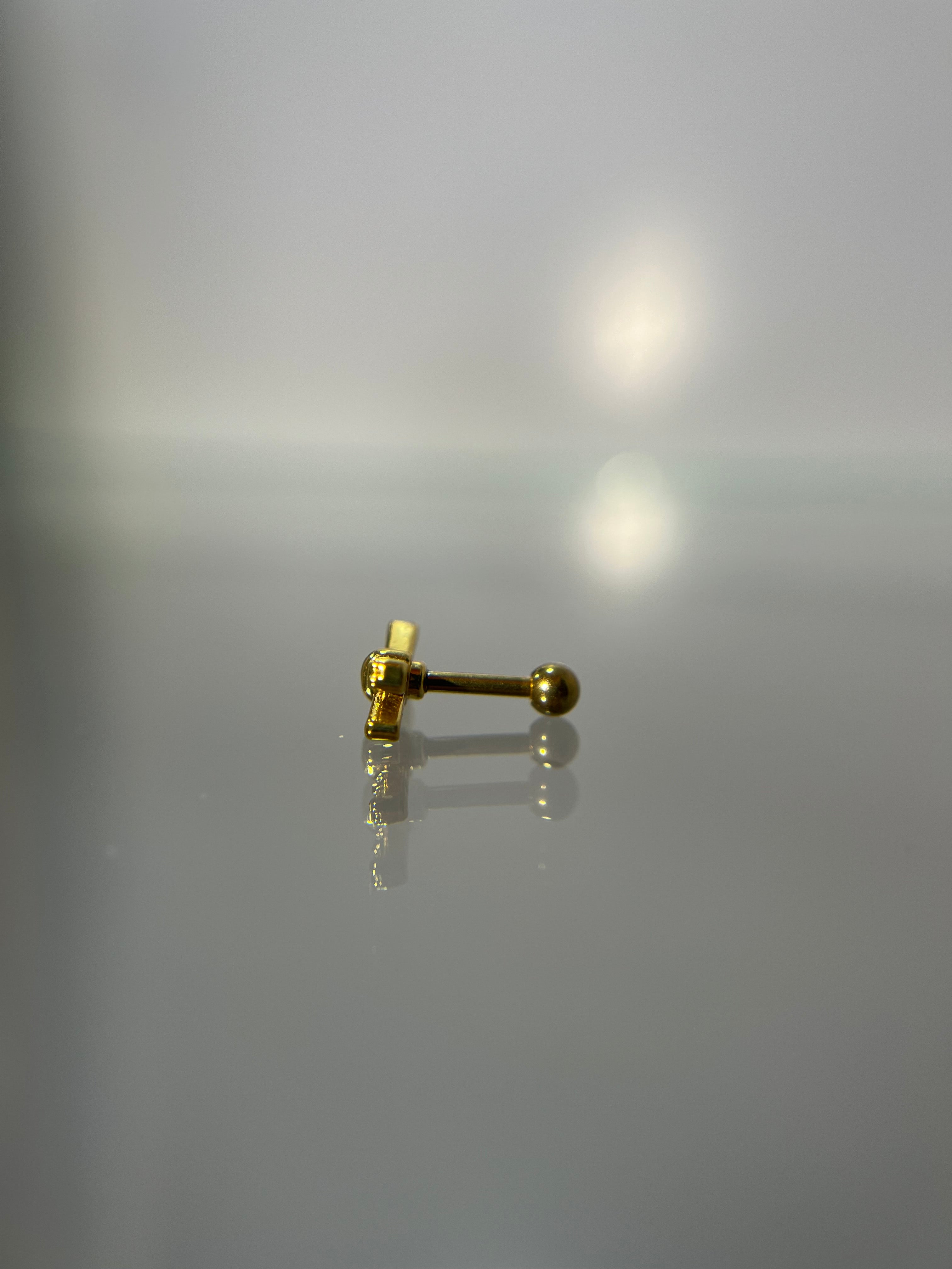 Piercings barras cruzadas (cierre esfera)