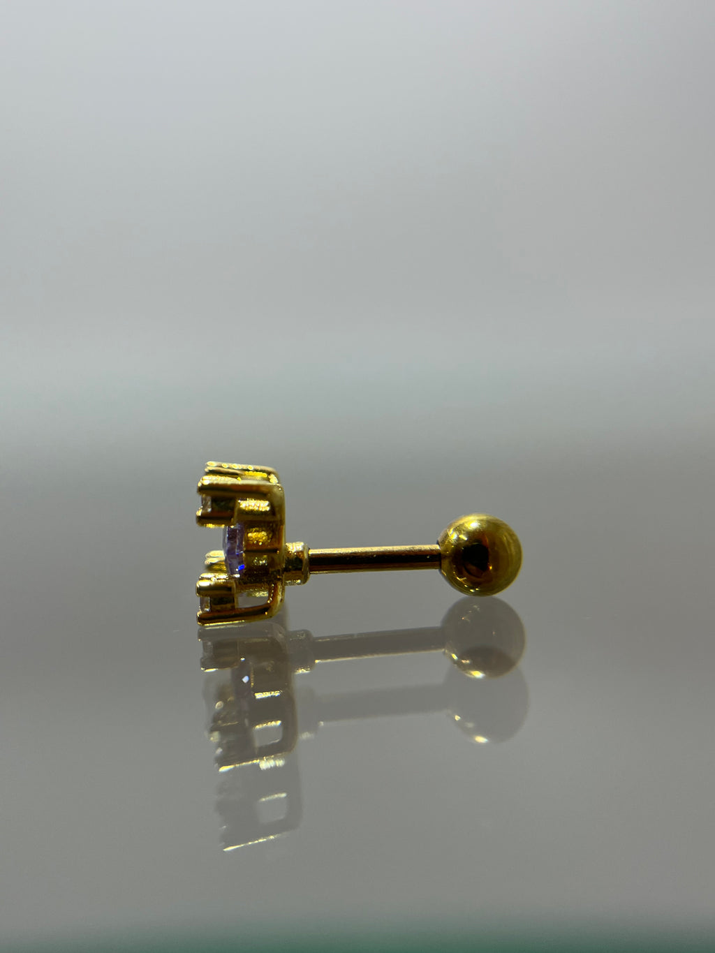 Piercings titanium strass dorado (cierre bolilla)