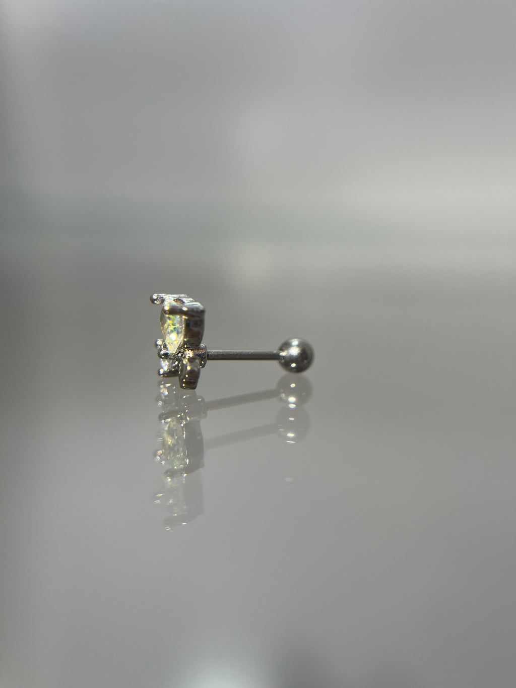 Piercings corazón (cierre esfera)