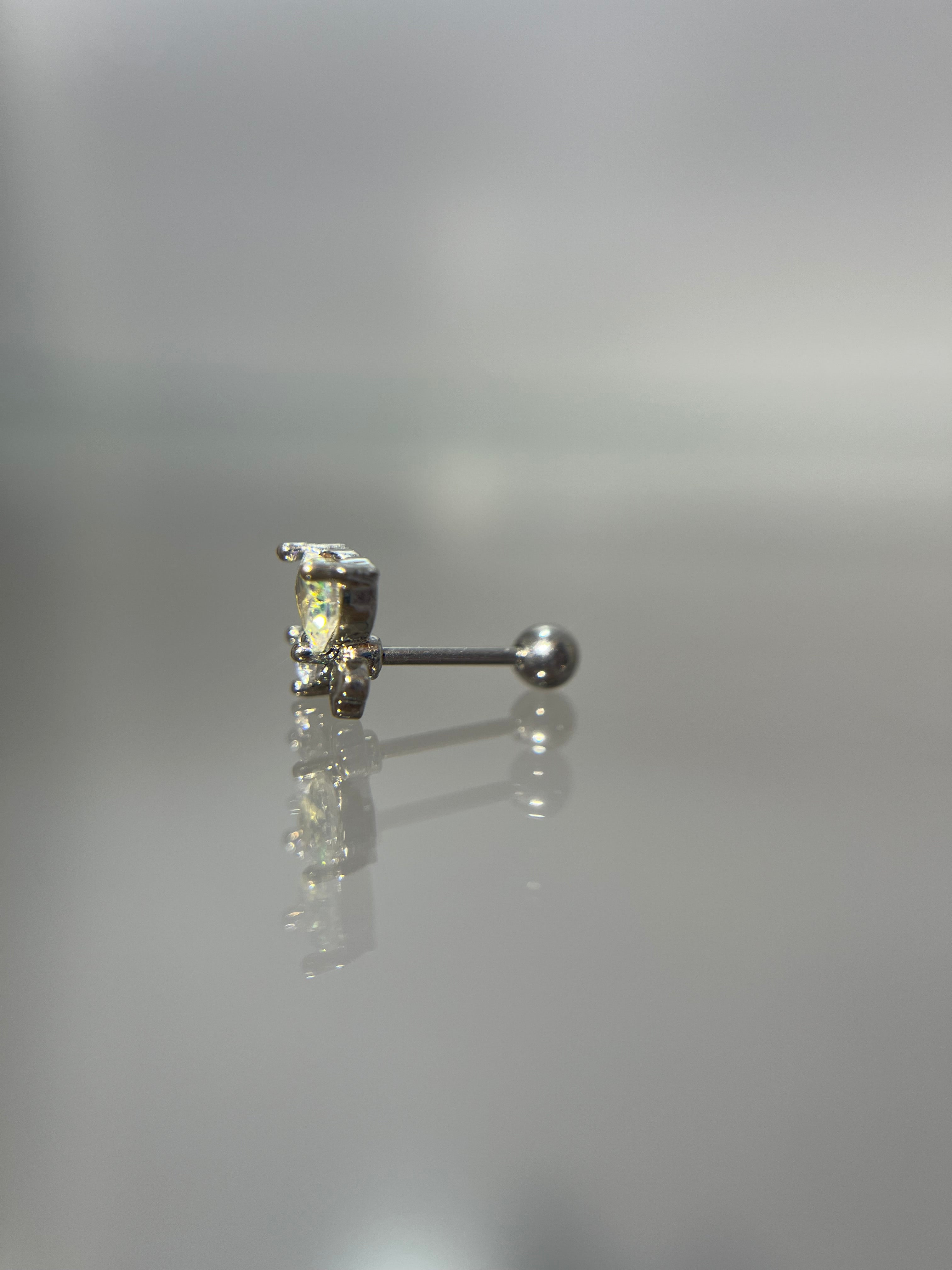 Piercings corazón (cierre esfera)