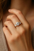 Anillo ajustable con 3 cristales