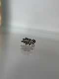 Piercings hoja con diamantes (cierre plano)