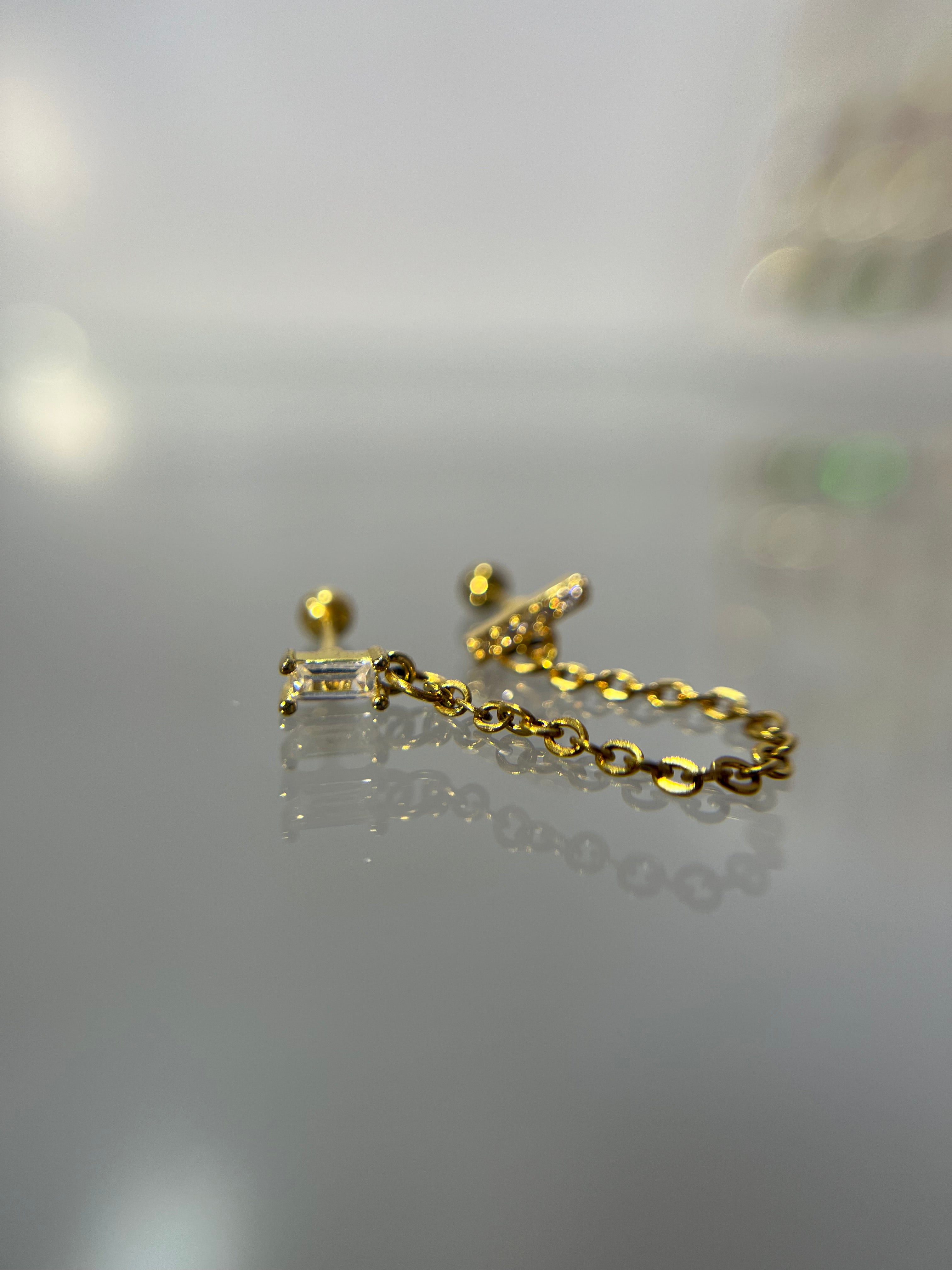 Piercings cadena colgante (cierre plano)