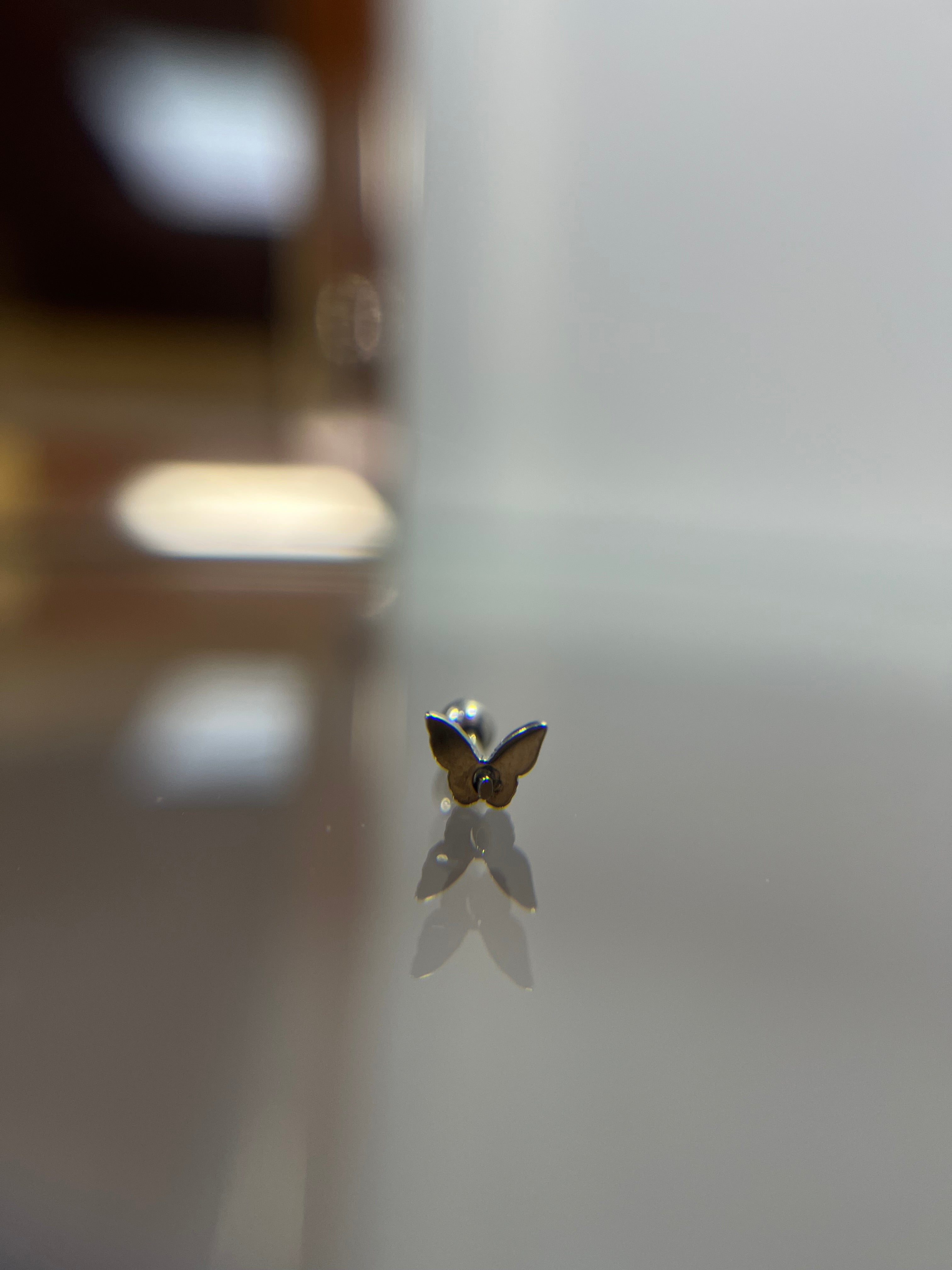 Piercings mariposa mini (cierre esfera)