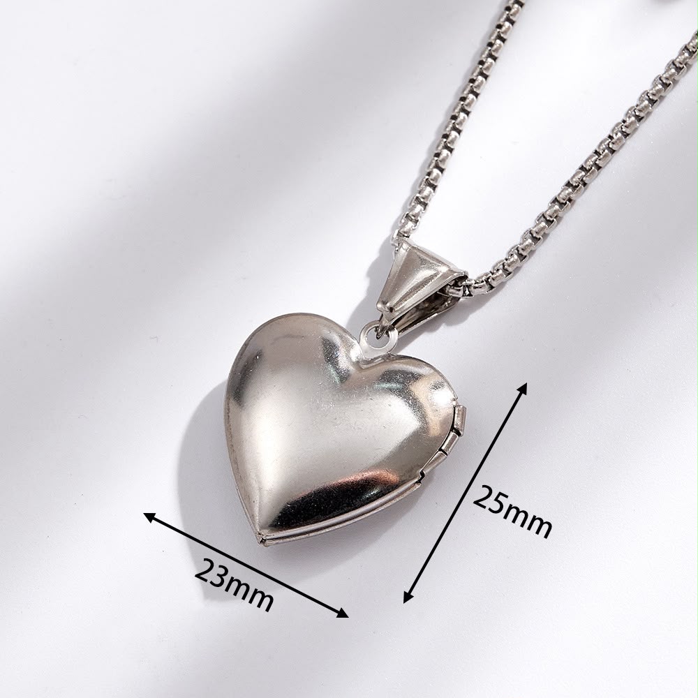 Relicarios corazón plateado