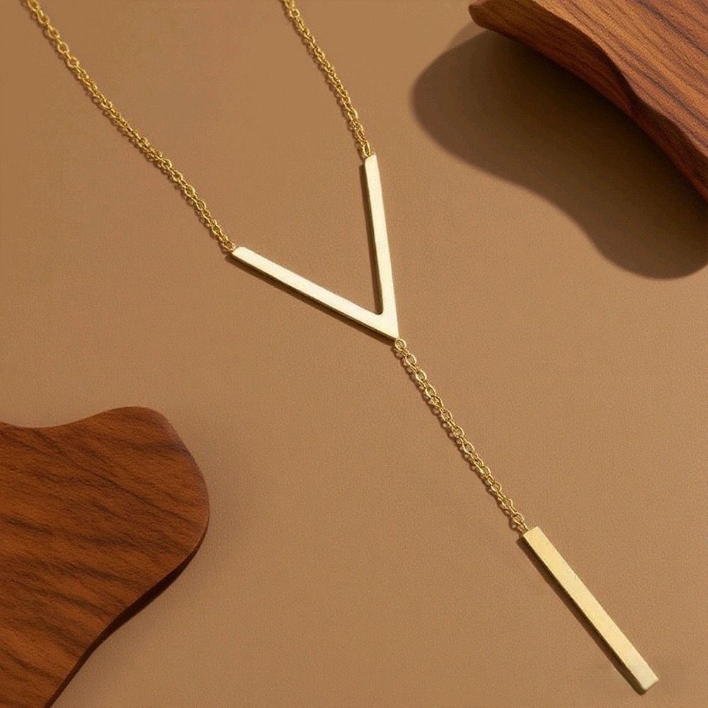 Collar largo dorado