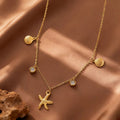 Collar de mar con conchas y circonias